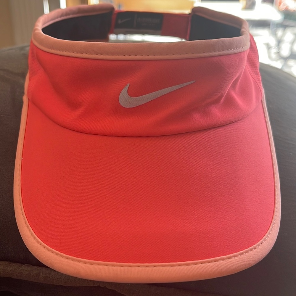 Nike Dri-Fit Pink Peach Visor Swoosh OS